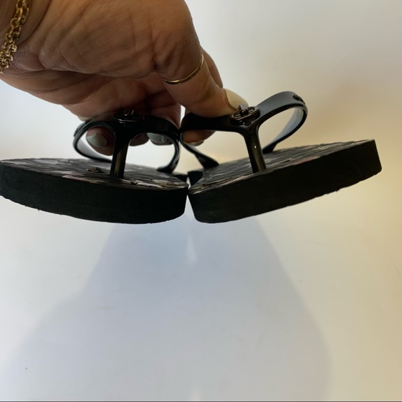 Coach Abigail Black Stars Flip Flop Thong Sandals - Picture 6 of 12